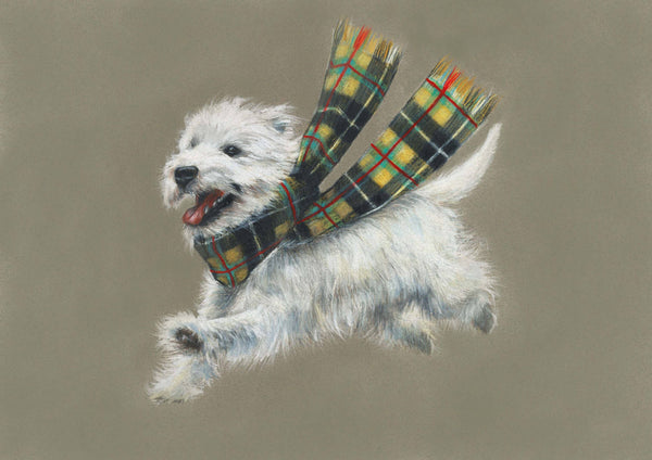 Happy West Highland Terrier Greeting Card