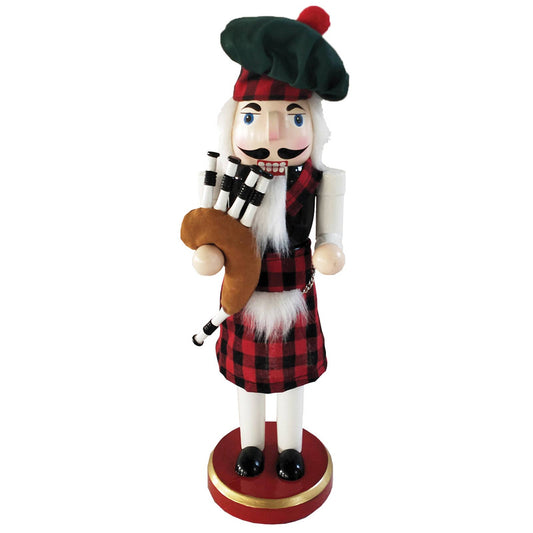 14" Scottish Bagpiper Nutcracker