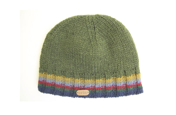 Ribbed Pull On Cap - Green