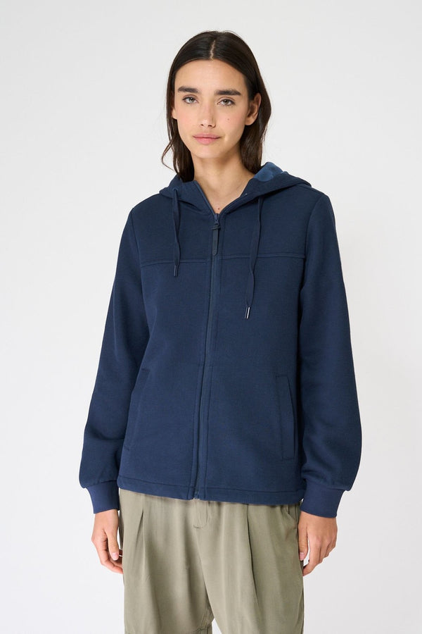 Zip Hoodie w/ Pockets - Marine