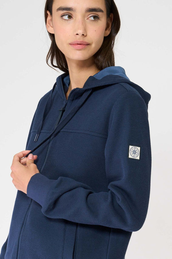 Zip Hoodie w/ Pockets - Marine