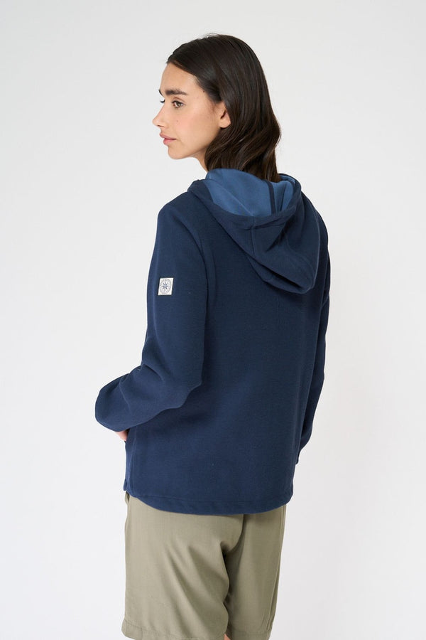 Zip Hoodie w/ Pockets - Marine
