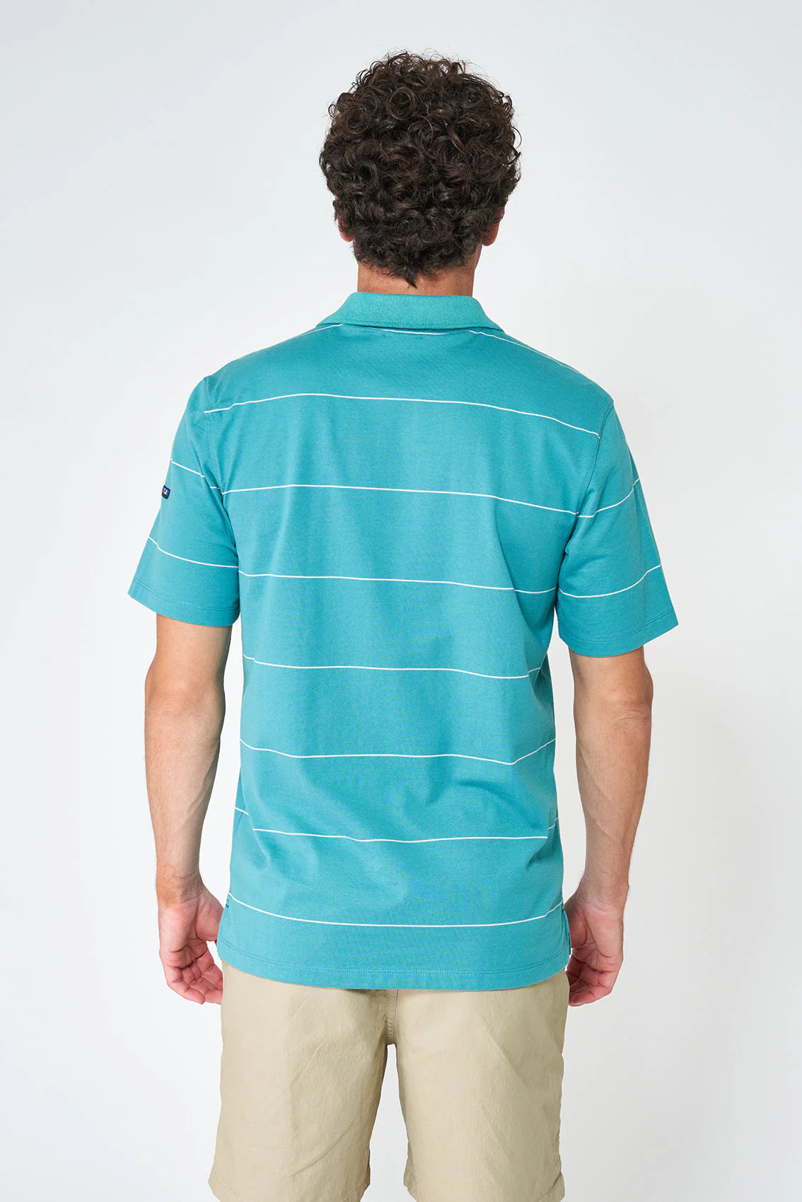 Stripe Polo Shirt - Teal FINAL SALE