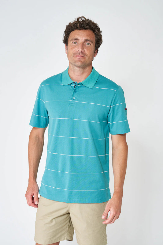Stripe Polo Shirt - Teal