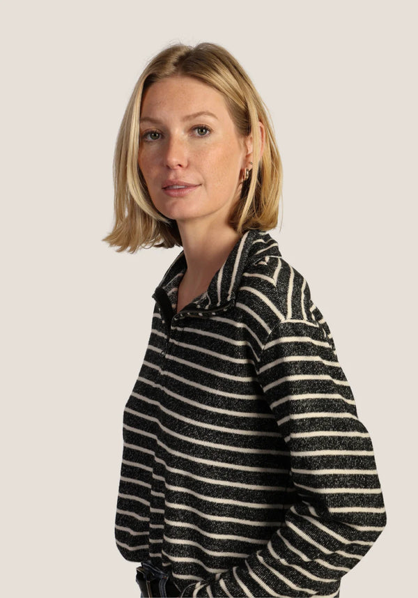 Brix Striped 1/4 Zip Pullover