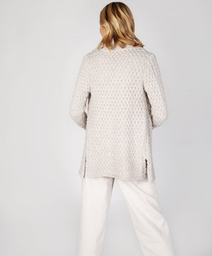 Glenross Waterfall Cardigan - Silver Marl