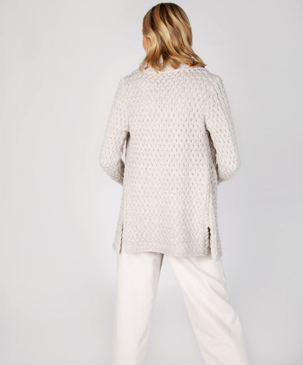 Glenross Waterfall Cardigan - Silver Marl