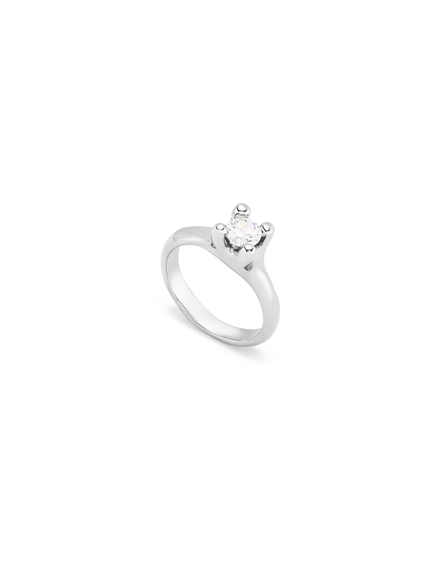 Cosmos Sterling Silver-Plated Ring With Cubic Zirconia 15