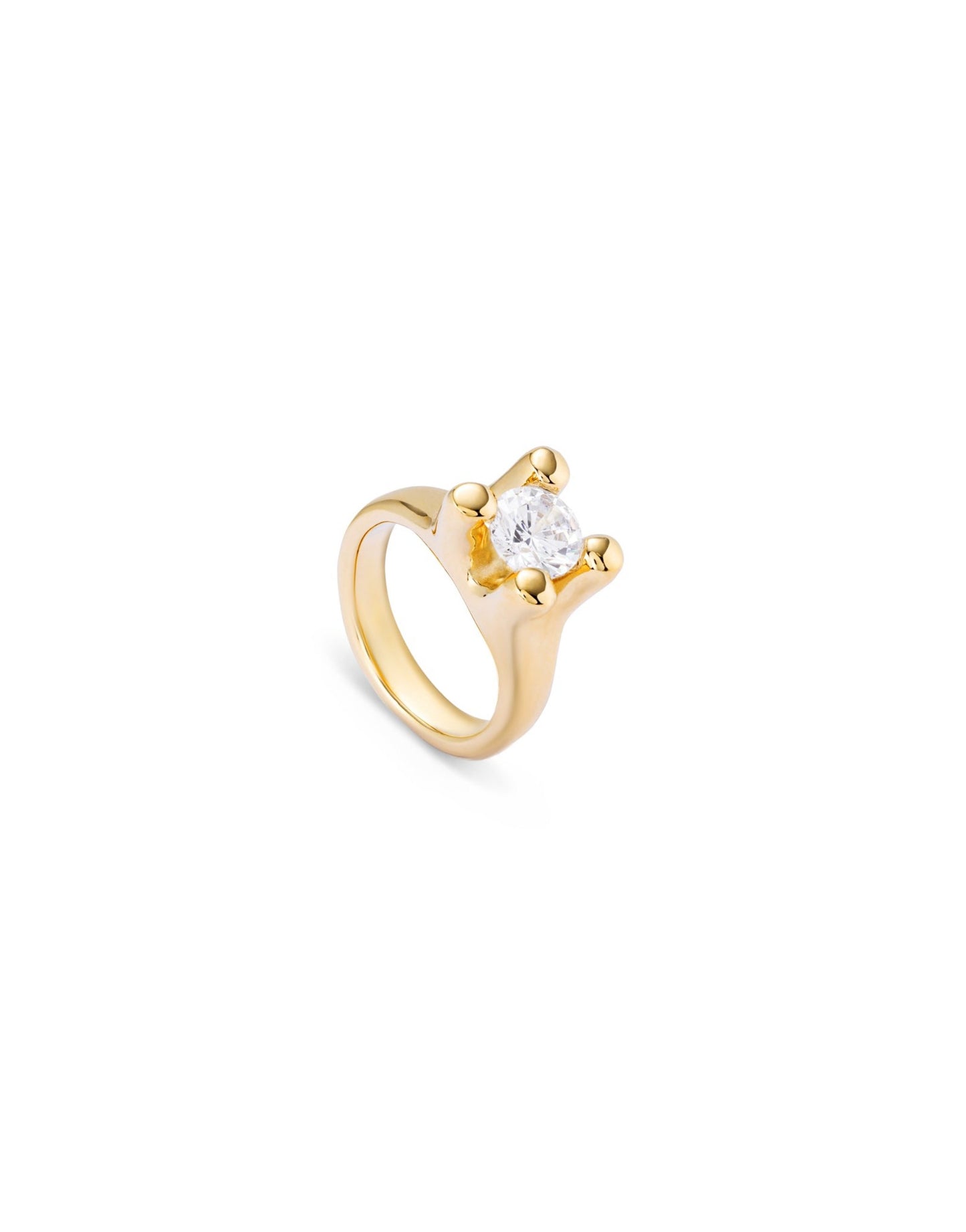 Anima 18K Gold-Plated Ring - Cubic Zirconia 21