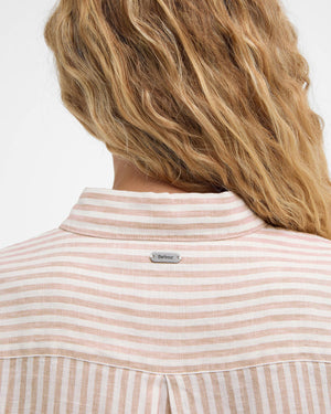 Barbour Marine Relaxed Long-Sleeved Shirt - Pink Stripe