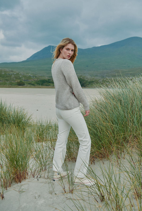 Aoife Supersoft Merino Crewneck Sweater - Toasted Oat