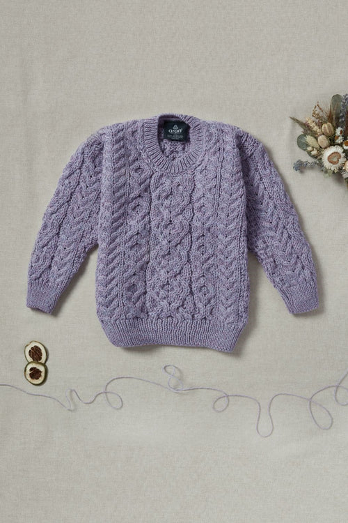 Conn Children's Trellis Crew Neck Sweater - Lavender