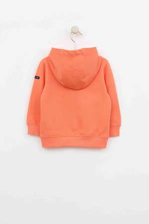 Baby Nautical Cotton Zip Hoodie - Apricot