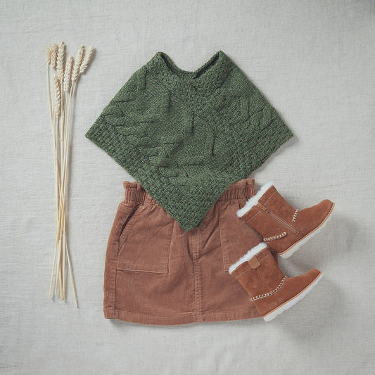 Children's Poncho - Meadow Green