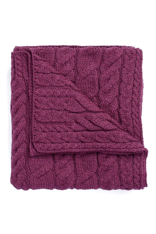 Silver Strand Supersoft Aran Cable Throw - Jam