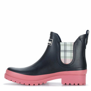 Barbour Mallow Chelsea Welly - Navy/Cherry Blossom