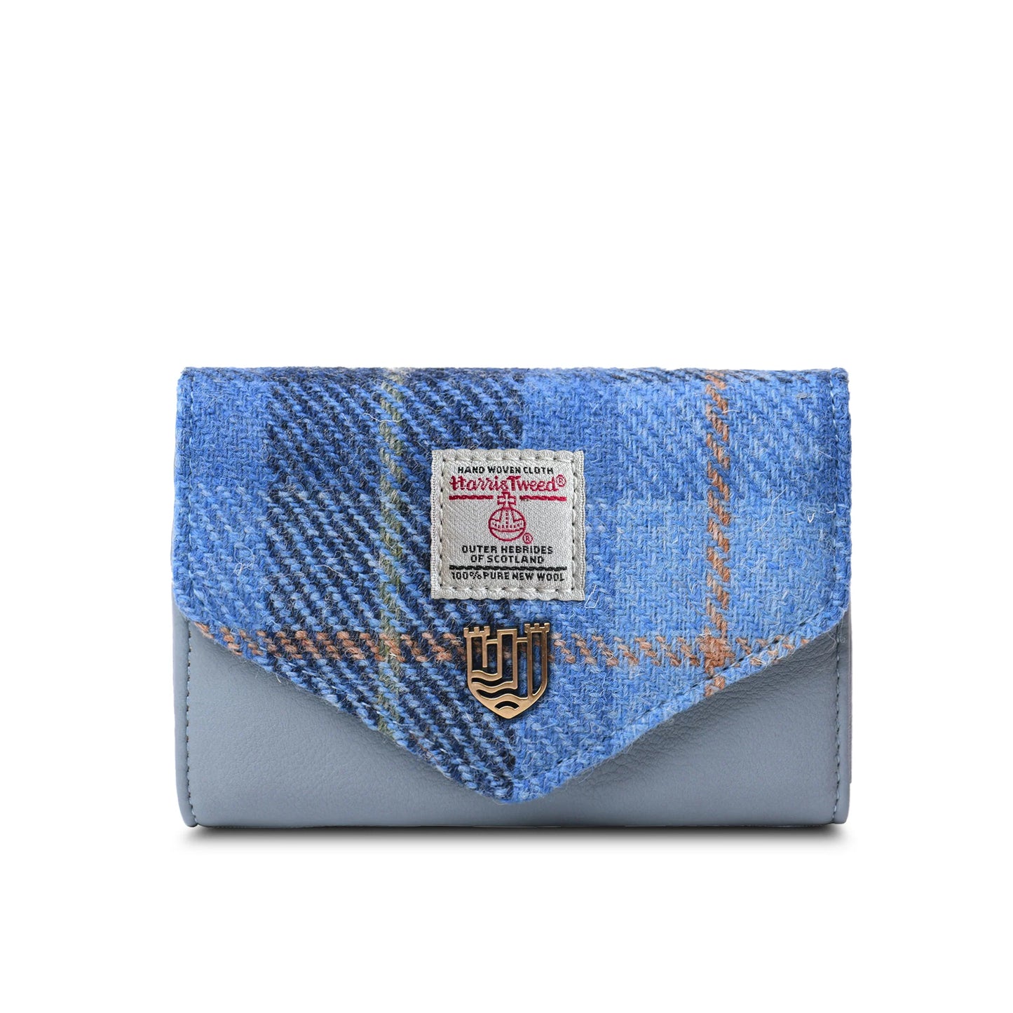 Small Clasp Wallet - Blue Tartan