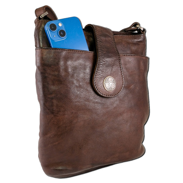 Torc Celtic Knot Leather Bag - Black