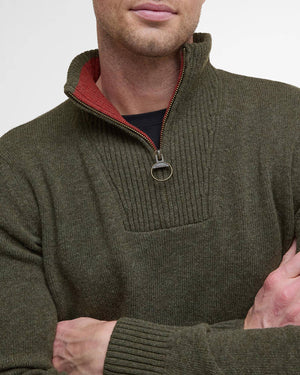 Barbour Nelson Essential Half Zip - Seaweed
