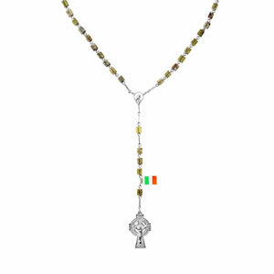 Connemara Marble Square Rosary Beads