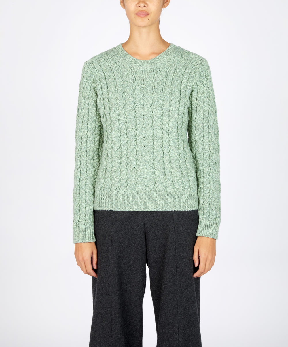 Dana Cable Knit Crew Neck Pullover