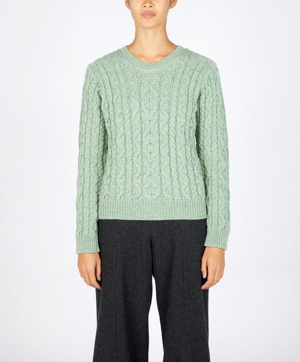 Dana Cable Knit Crew Neck Pullover