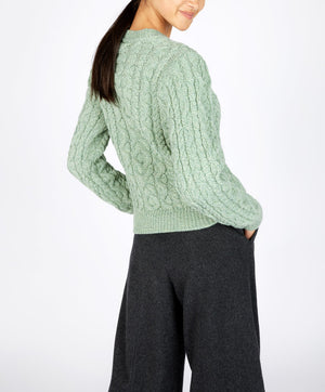 Dana Cable Knit Crew Neck Pullover
