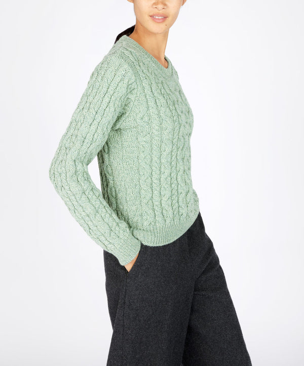Dana Cable Knit Crew Neck Pullover