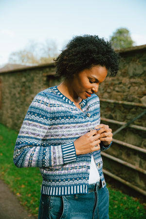 Kinross Cardigan - Sapphire