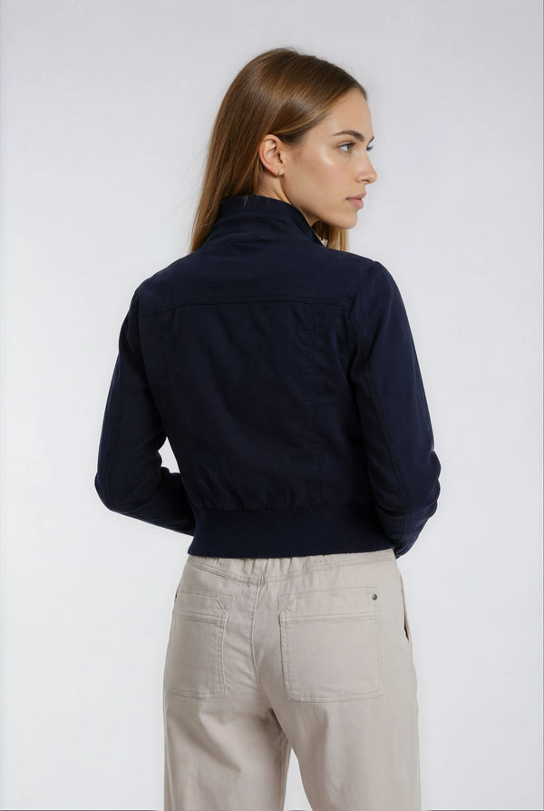 Chambers Stretch Linen Jacket - Night Navy