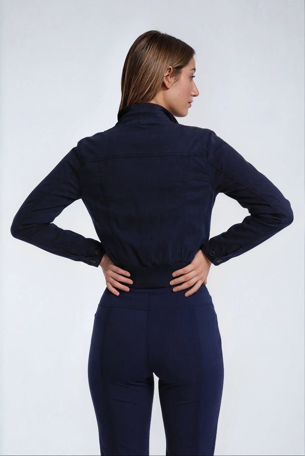 Chambers Stretch Linen Jacket - Night Navy