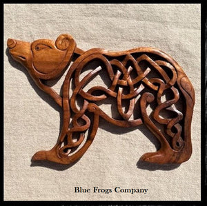 Celtic Bear Wood Carving