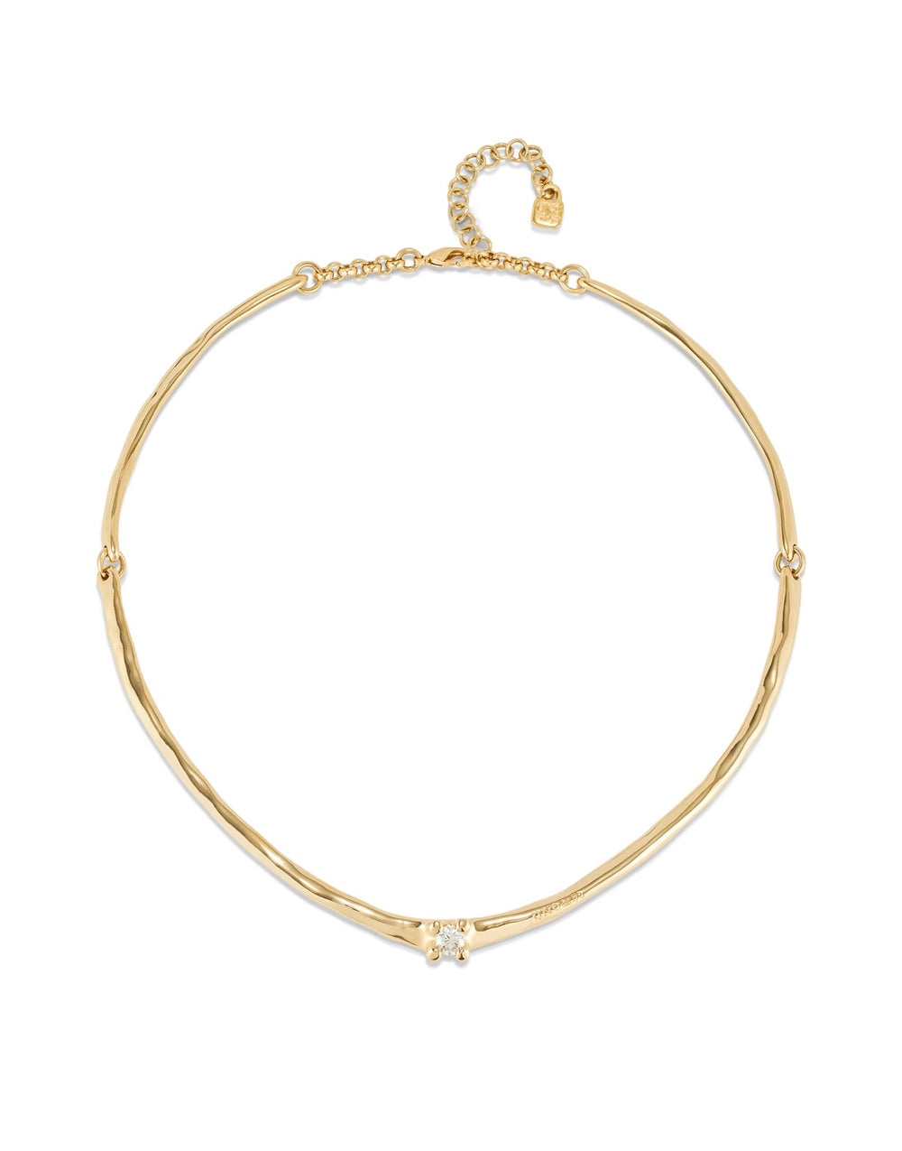 Cosmos Gold Necklace - White Stone
