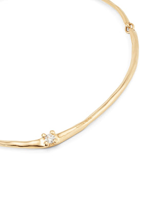 Cosmos Gold Necklace - White Stone