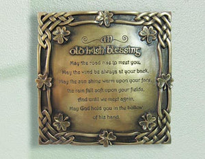 Old Irish Blessing Bronze Wall Art