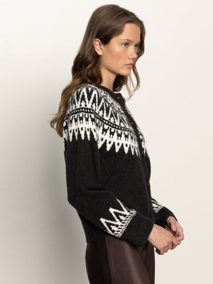 Fairisle Crewneck Cardigan