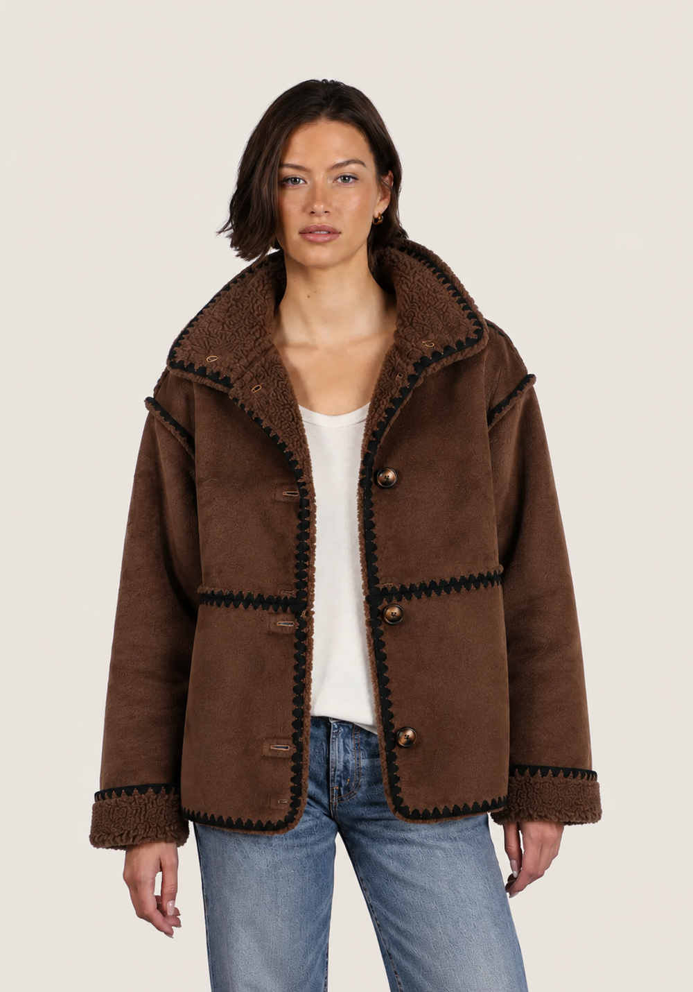 Alex Faux Shearling Jacket