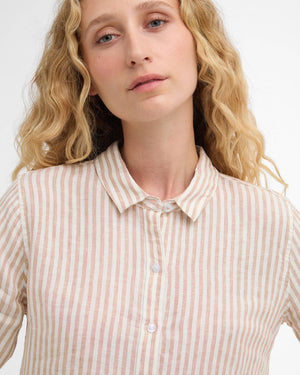 Barbour Marine Relaxed Long-Sleeved Shirt - Pink Stripe