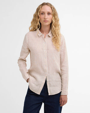 Barbour Marine Relaxed Long-Sleeved Shirt - Pink Stripe
