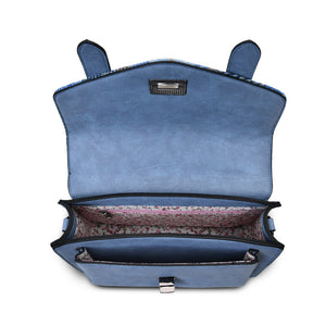 The Medium Satchel - Blue Tartan
