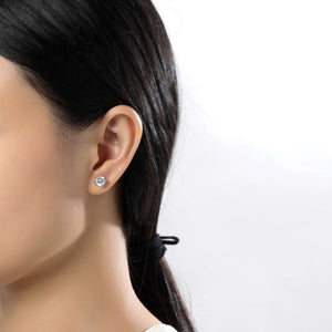 2 CTW 4 Prong Diamond Stud Earrings