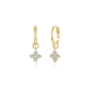 Trillium Huggie Hoop Earrings