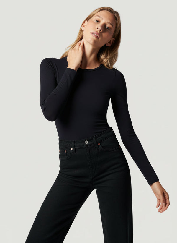 Soft Touch Long Sleeve Crew Neck - Marine