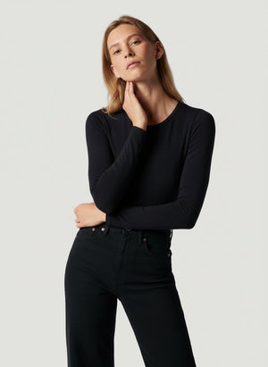 Soft Touch Long Sleeve Crew Neck - Marine