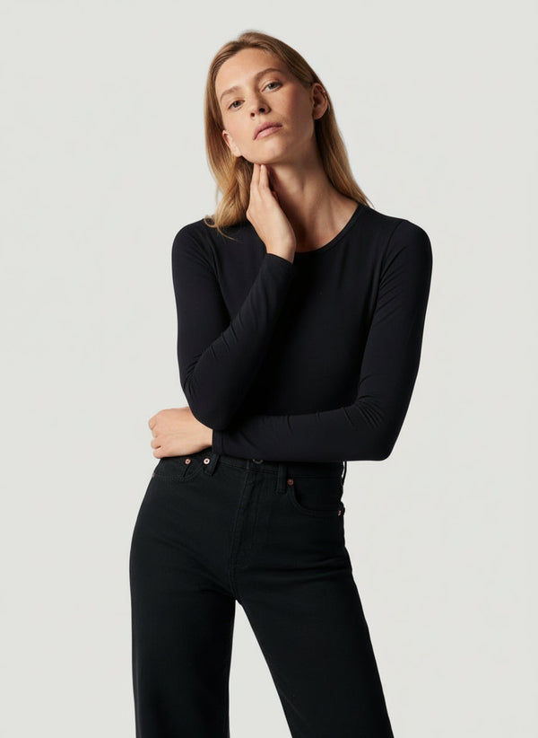 Soft Touch Long Sleeve Crew Neck - Marine