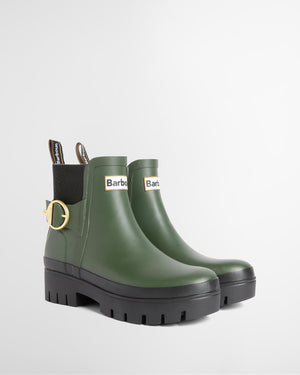 Barbour Hepburn Ankle Welly - Olive/Black