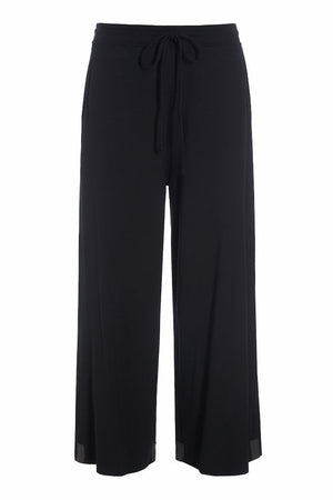 Drawstring Wide Leg Trouser - Black
