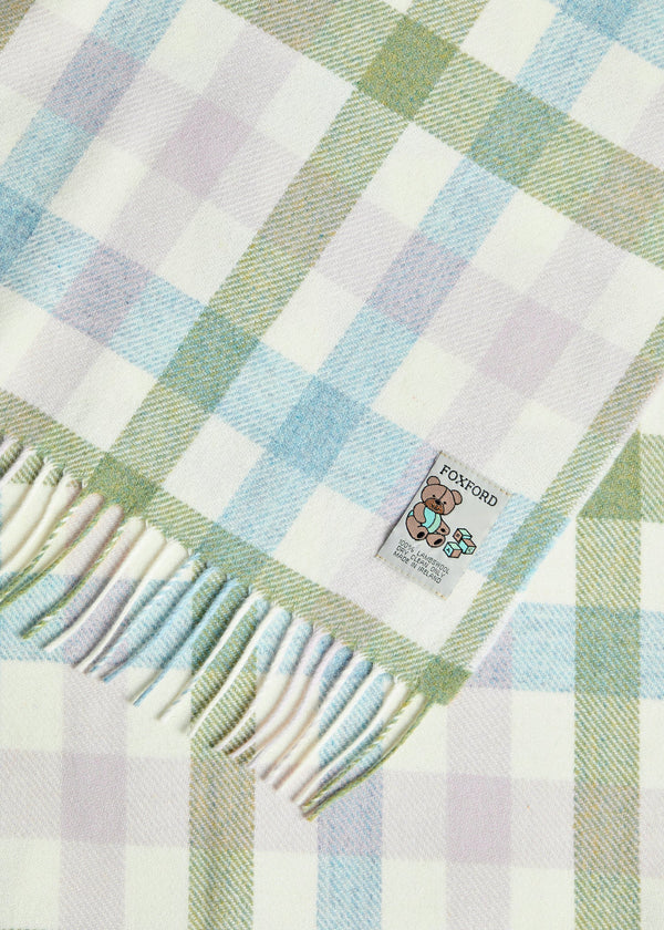 Foxford Pastel Check Baby Blanket