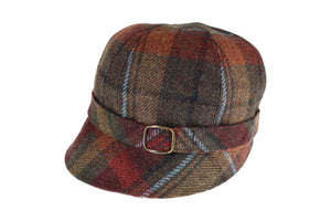 Ladies Tweed Flapper Hat - Autumn Plaid