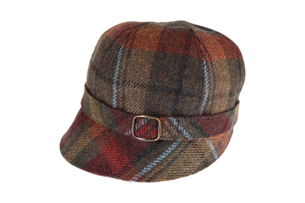 Ladies Tweed Flapper Hat - Autumn Plaid